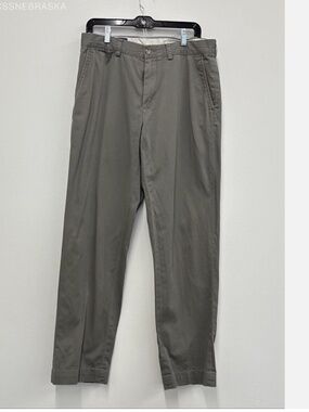 Vintage Polo Ralph Lauren Preston Pants 34x34 Grey Chino 90s Y2K Classic Cotton